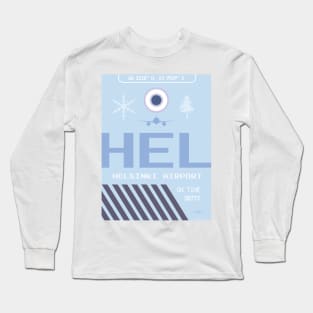 HEL Helsinki airport tag Long Sleeve T-Shirt